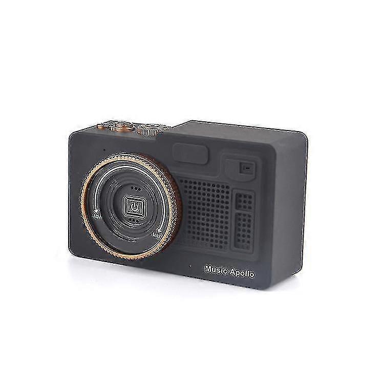 bjxy music apollo bluetooth speaker - creative retro with radio function - black