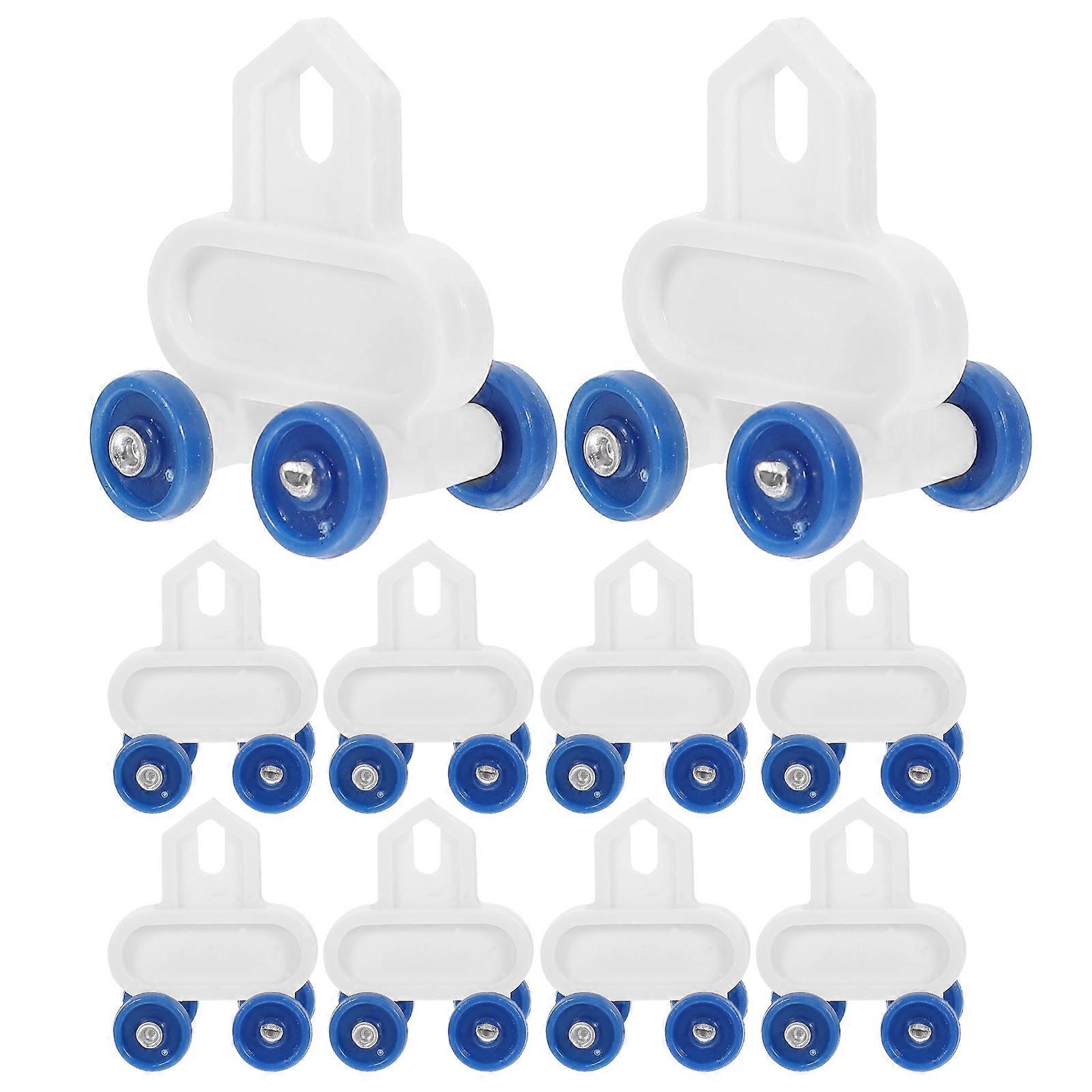 20pcs Curtain Track Rollers Plastic Drapery Rail Sliding Glider Curtain Track Rollers