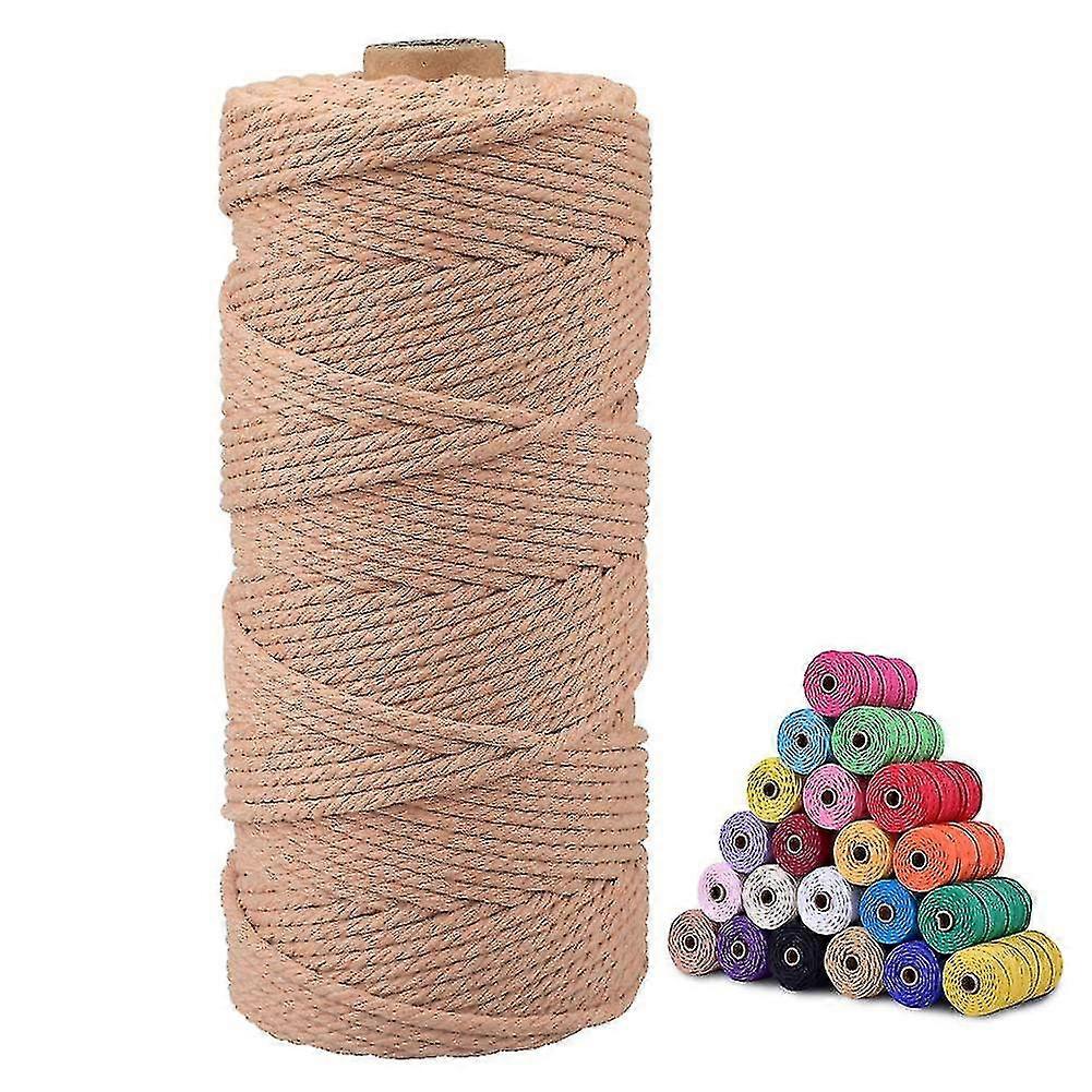 23 colores 5 tamaños hilo de algodón, macramé de hilo de algodón Artesanías, diy Craft Cord Craft Rope String For Wall Hanging Plant Hanger Knitting