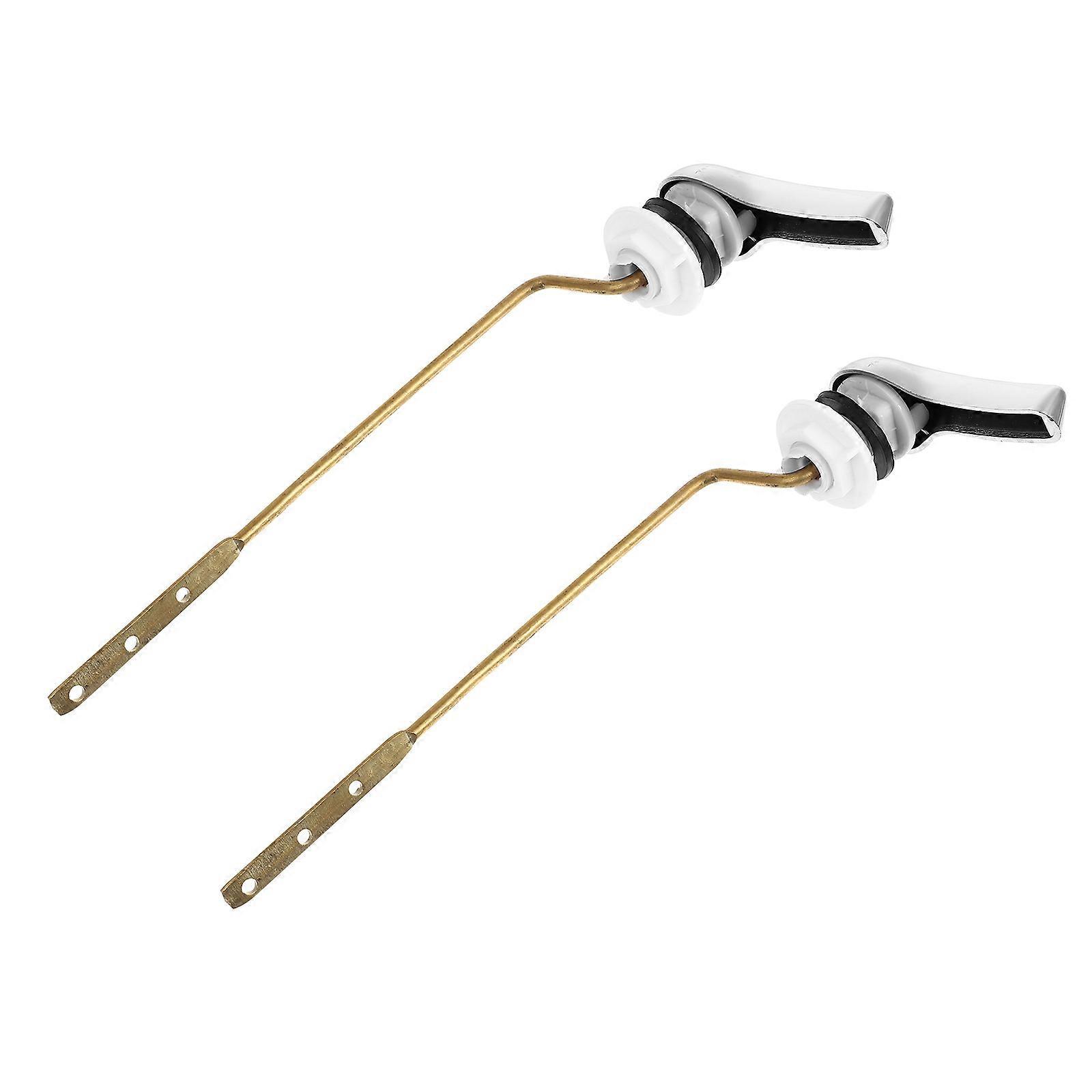 2pcs Toilet Handle Arm Flush Handle Toilet Handle Replacement Toilet Flush Lever Toilet Tank Handle Side Mount Toilet Tank Lever