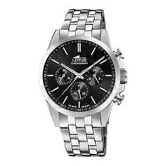 Lotus chrono analoog kwartshorloge voor heren met roestvrijstalen armband 18989/4