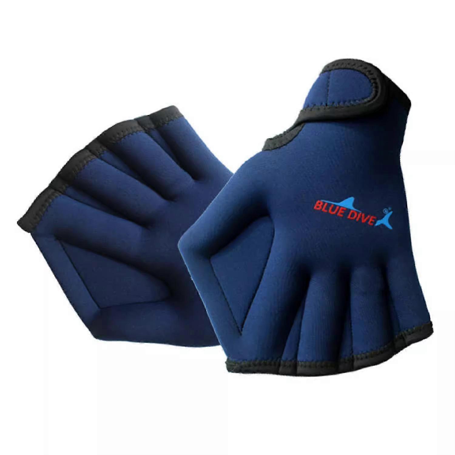 1 paire de gants de natation palmés Training Fit Paddle Diving Hand Net