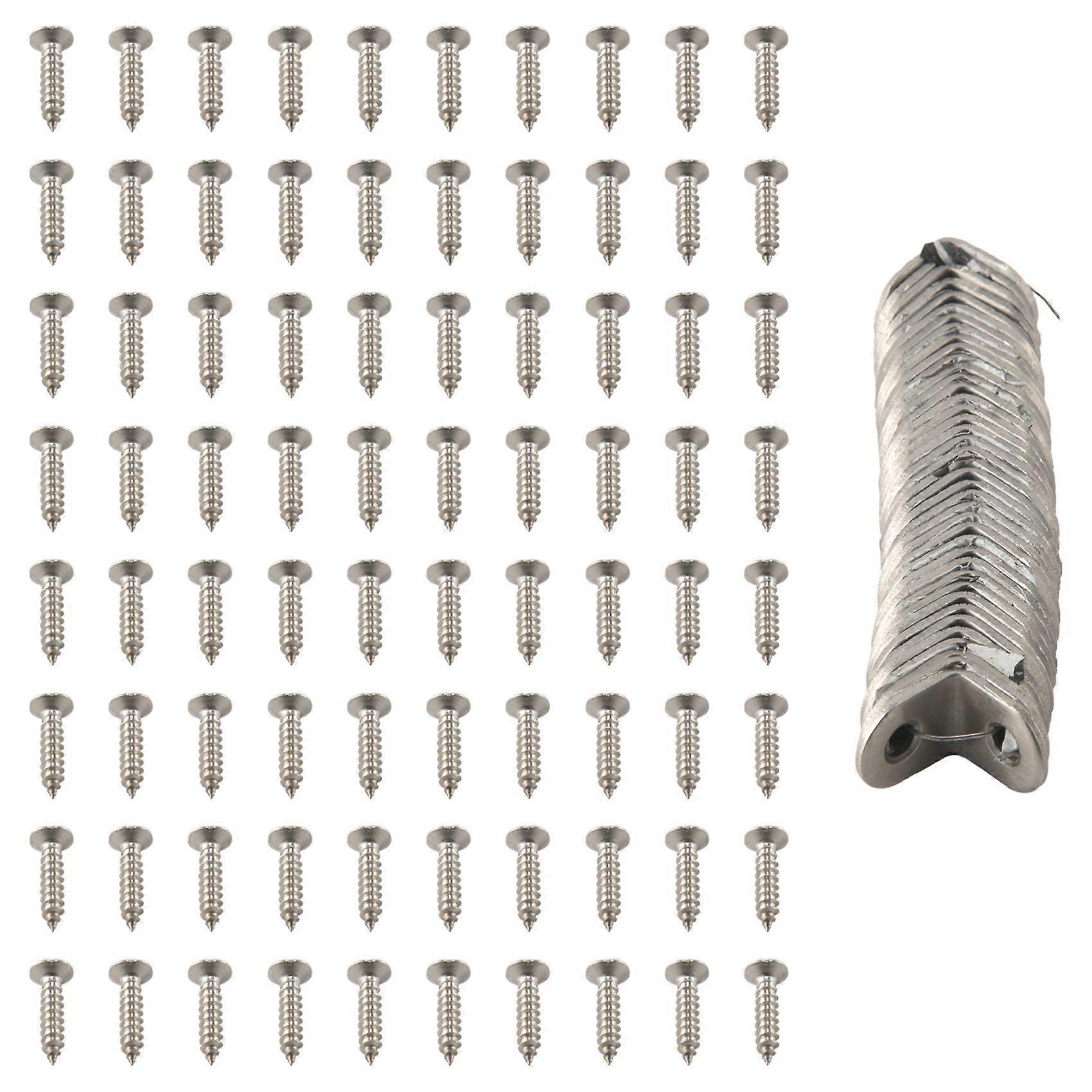 40PCS L Bracket Corner with 80PCS Screws, Corner Bracket, Angle Bracket Fastener for Wood Furniture