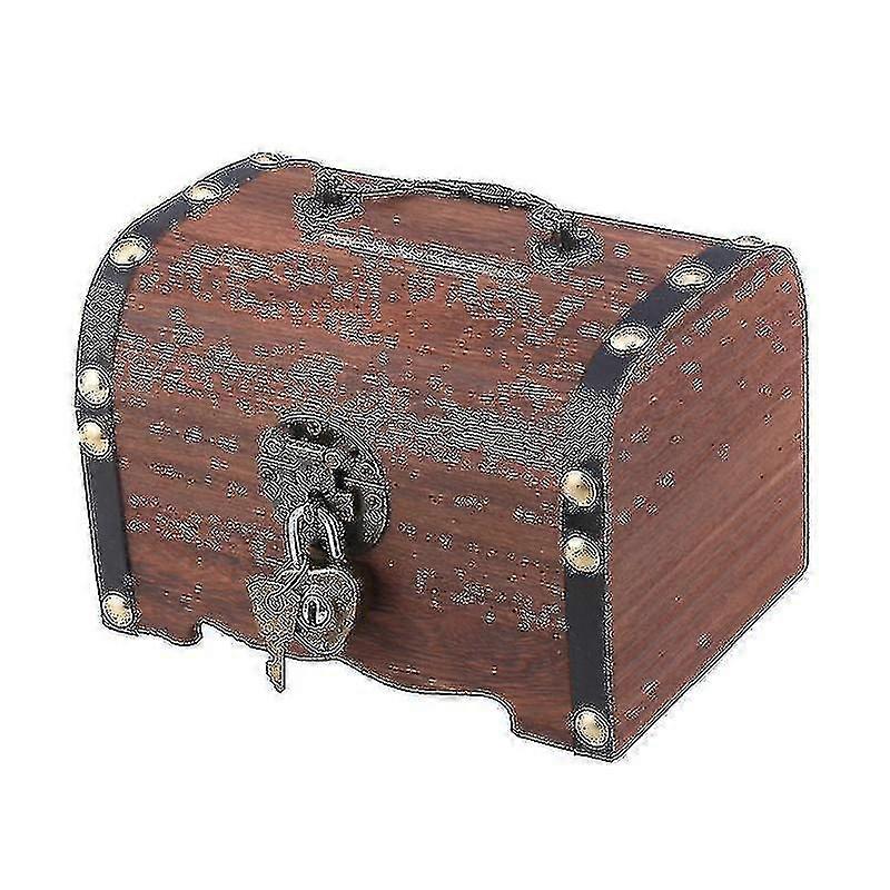 Vintage Treasure Storage Box Piggy Bank Organizer Saving Box Case With Lock For Home