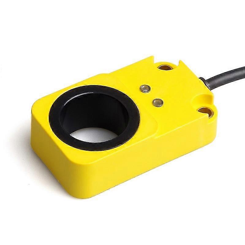 Yaju Ring Inductive Proximity Sensor Induction Switch Screw Spring Machine Hx-dgs-25n Dc Three-wire Npn (1 Piece) Yellow