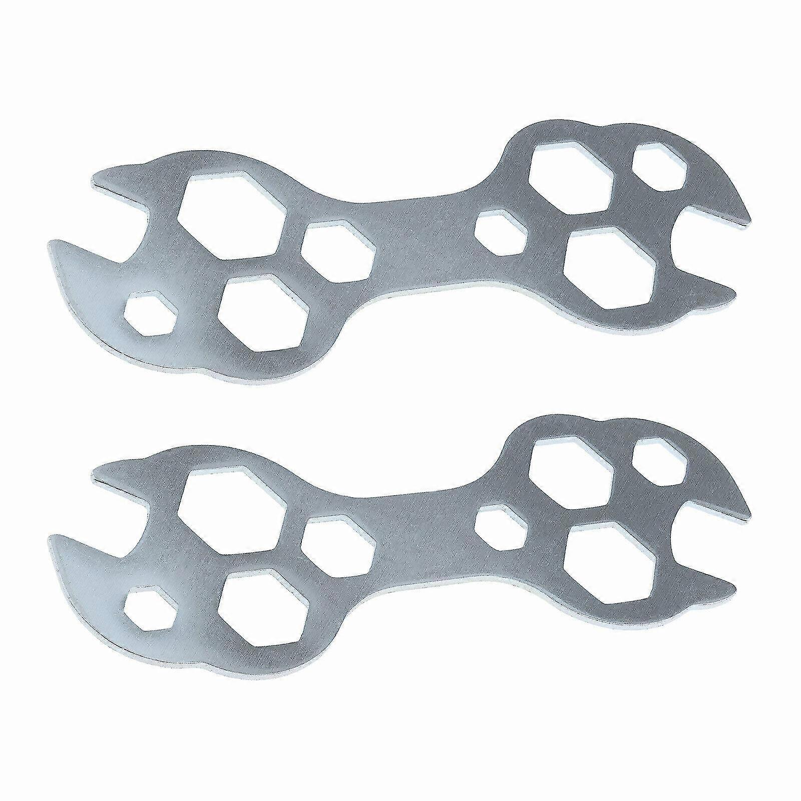 Yaju Multi-function Steel Bicylce Cycle Mountain Bike Wrench Set (silver)(2pcs)