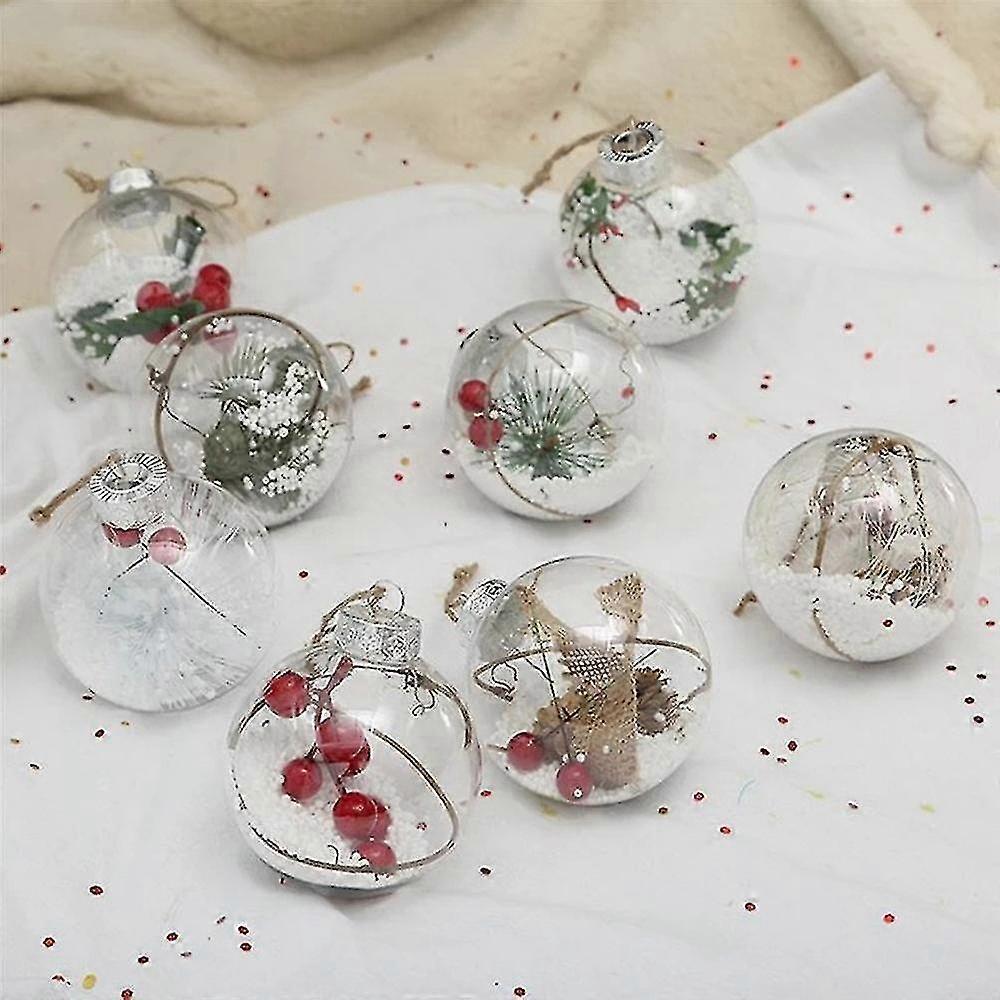 Christmas Ball Decor Transparent Globe Hanging Ball Tree Decoration