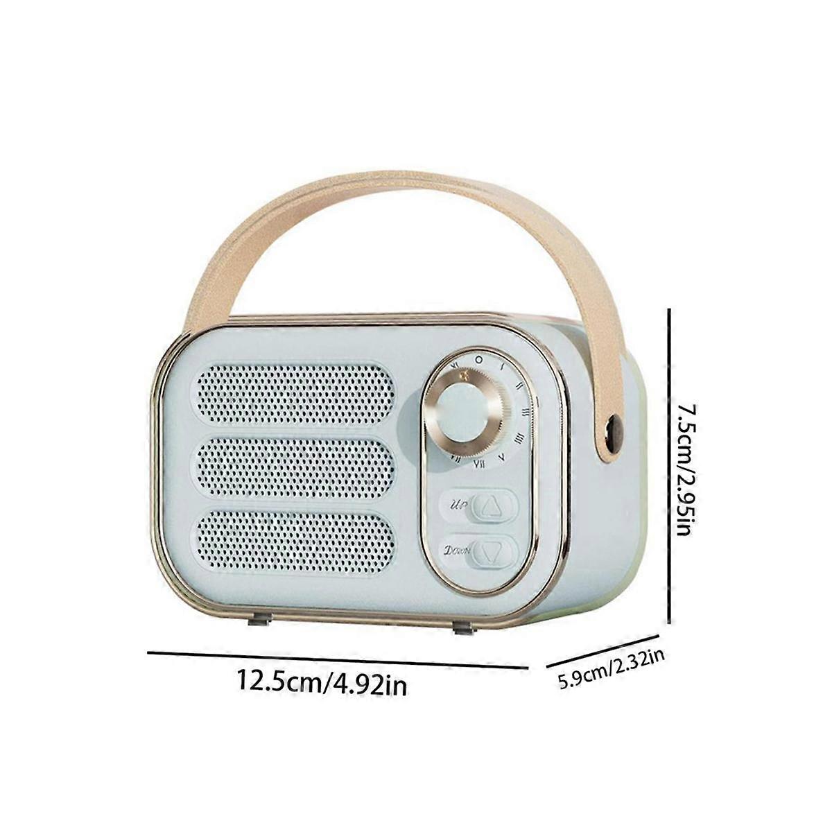 Retro Speaker 360 Stereo Effect Bluetooth Mini Speaker Vintage Radio Home Decor Sound Box for Outdo