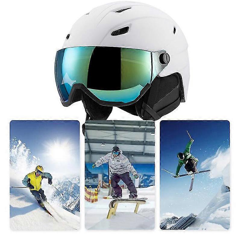 Ski Helmet With Ski Goggles, Snowboard Helmet And 2-in-1 Visor Goggles Set