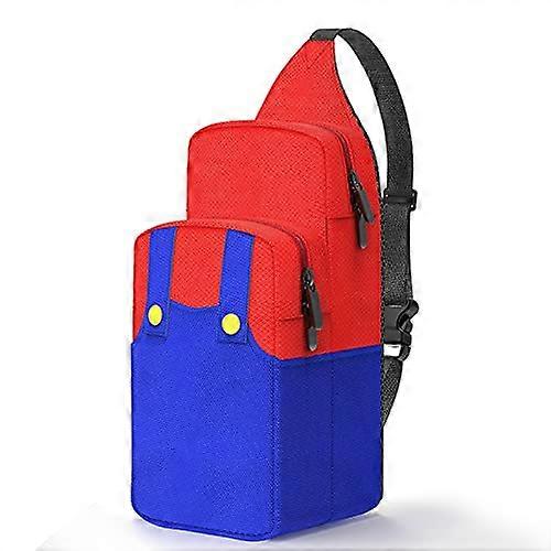 Super Mario Switch OLED Travel Carrying Case Bag,Portable Small Sling Crossbody Shoulder Backpack for Switch Lite/Steam Deck Console&Accessories,Stora