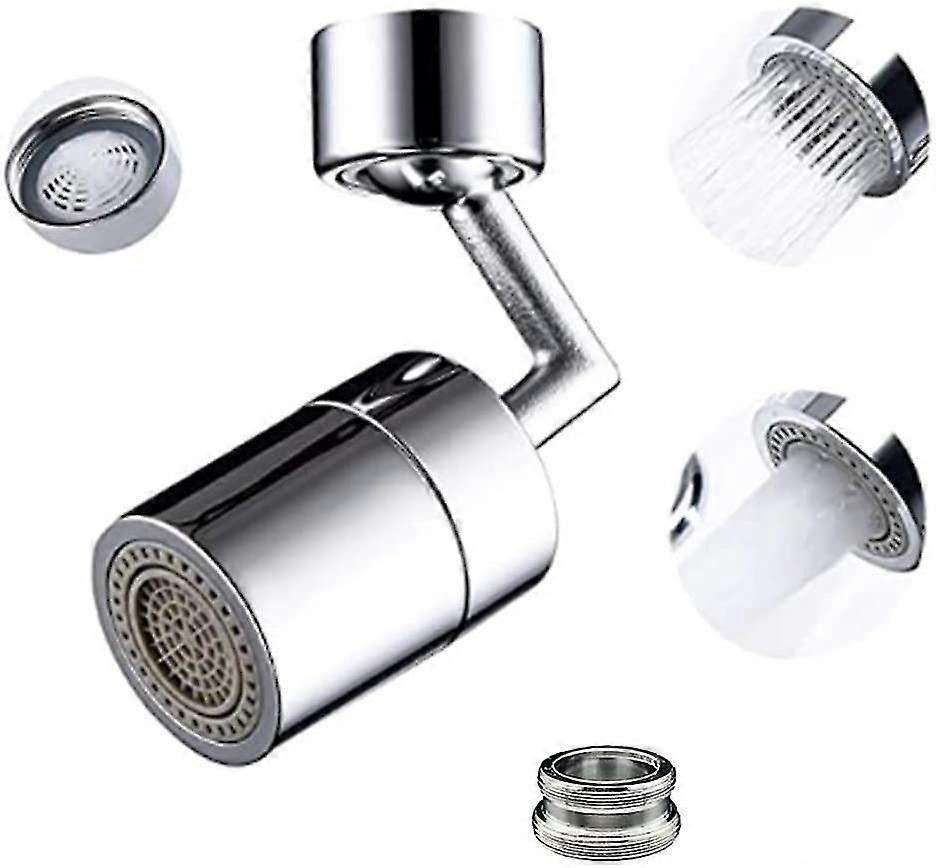 Universal Anti-splash Faucet Filter, 720 Rotating Spray Head Made Of Durable Copper And Abs, Anti-splash, Oxygen Enriched Foam, 4-layer Mesh Filter