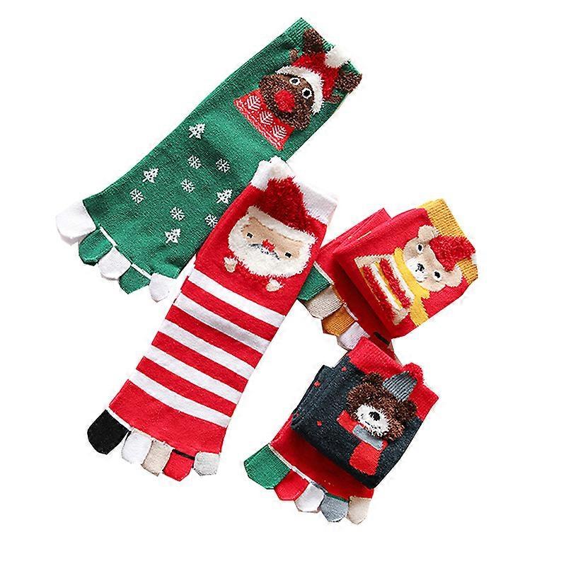 4pairs Autumn winter Christmas five fingered