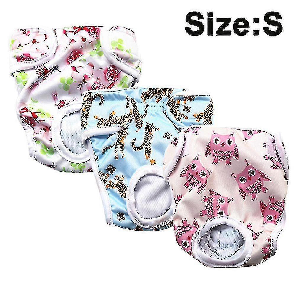 Pack Of 3 Reusable Washable Dog Diapers, Highly Absorbent Dog Pants