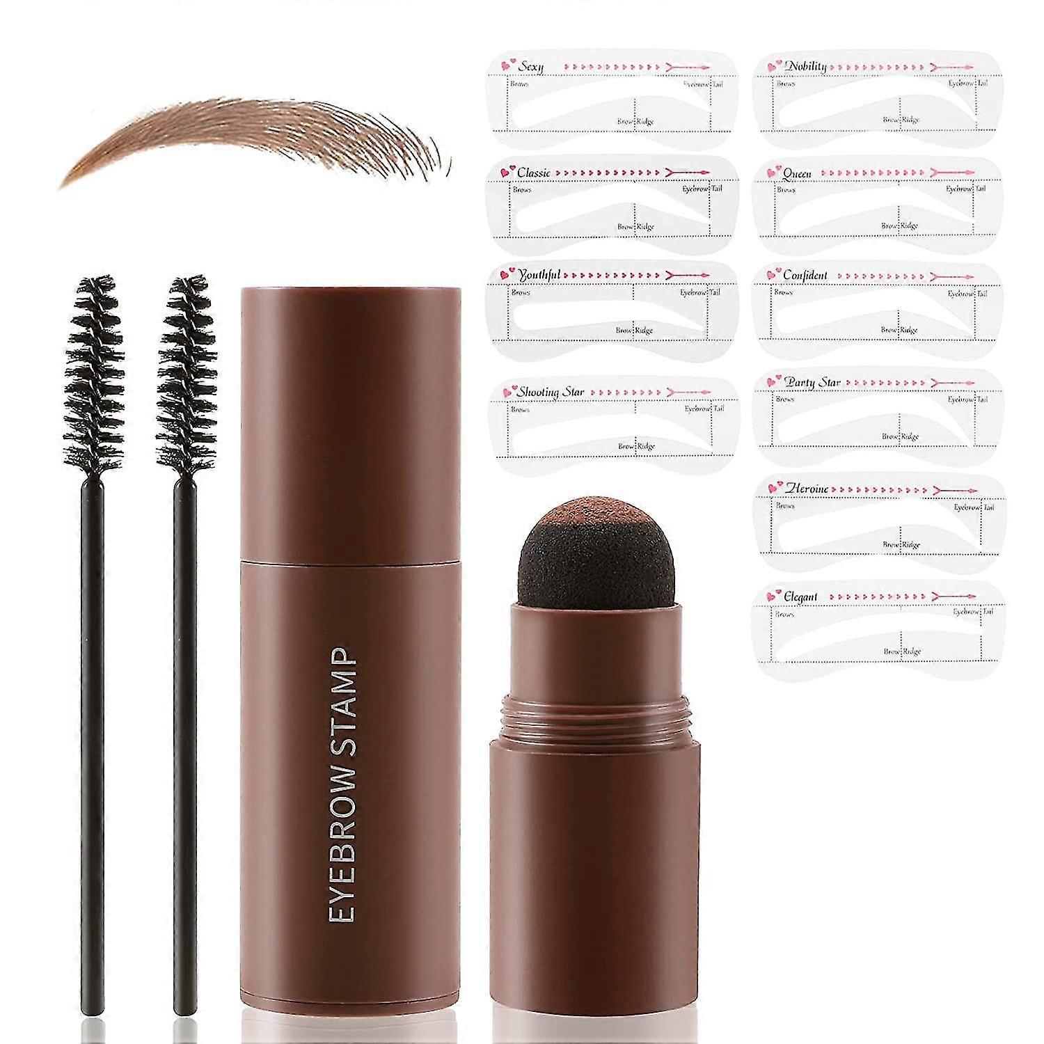 Eyebrow Stamp, Eyebrow Stamp Stencil Shaping Kit, Eye Brow Filler Powder Long Lasting, Eyebrow Definer Makeup For Natural Brow