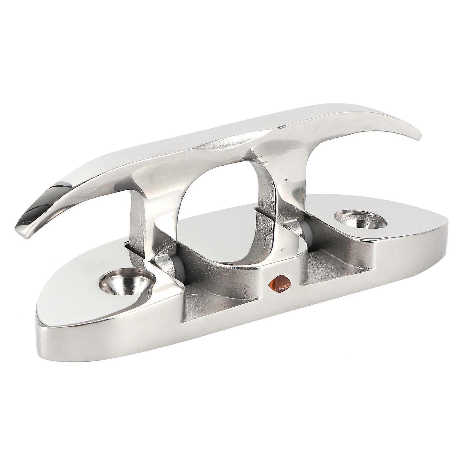 Folding Cleat Stainless Steel Flip Up Dock Cleat for Mooring Boat Kayak Marine 4.7in