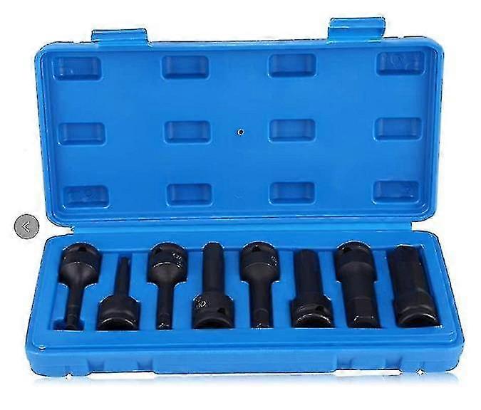 8pcs Hex Socket Set, Hex Wrench Pneumatic Air Intake Bit Set, Universal 1/2" Long Shank Hex Socket Bit Set H5h19