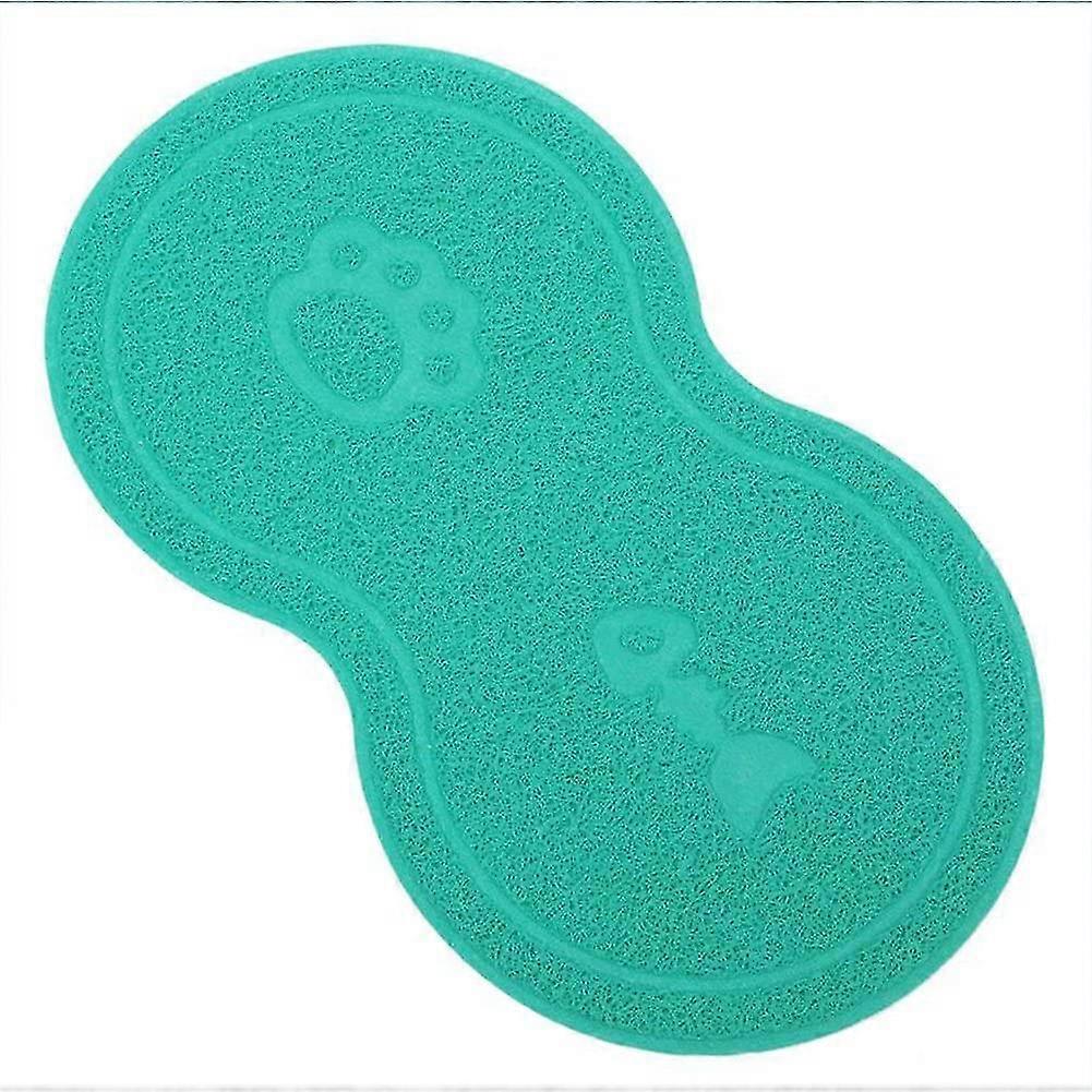 מחצלת PVC למזון לחיות מחמד עמידה למים מונעת החלקה שטיחון קערה לחיות מחמד, מגש האכלה לחיות מחמד לחתולים וכלבים (כחול)