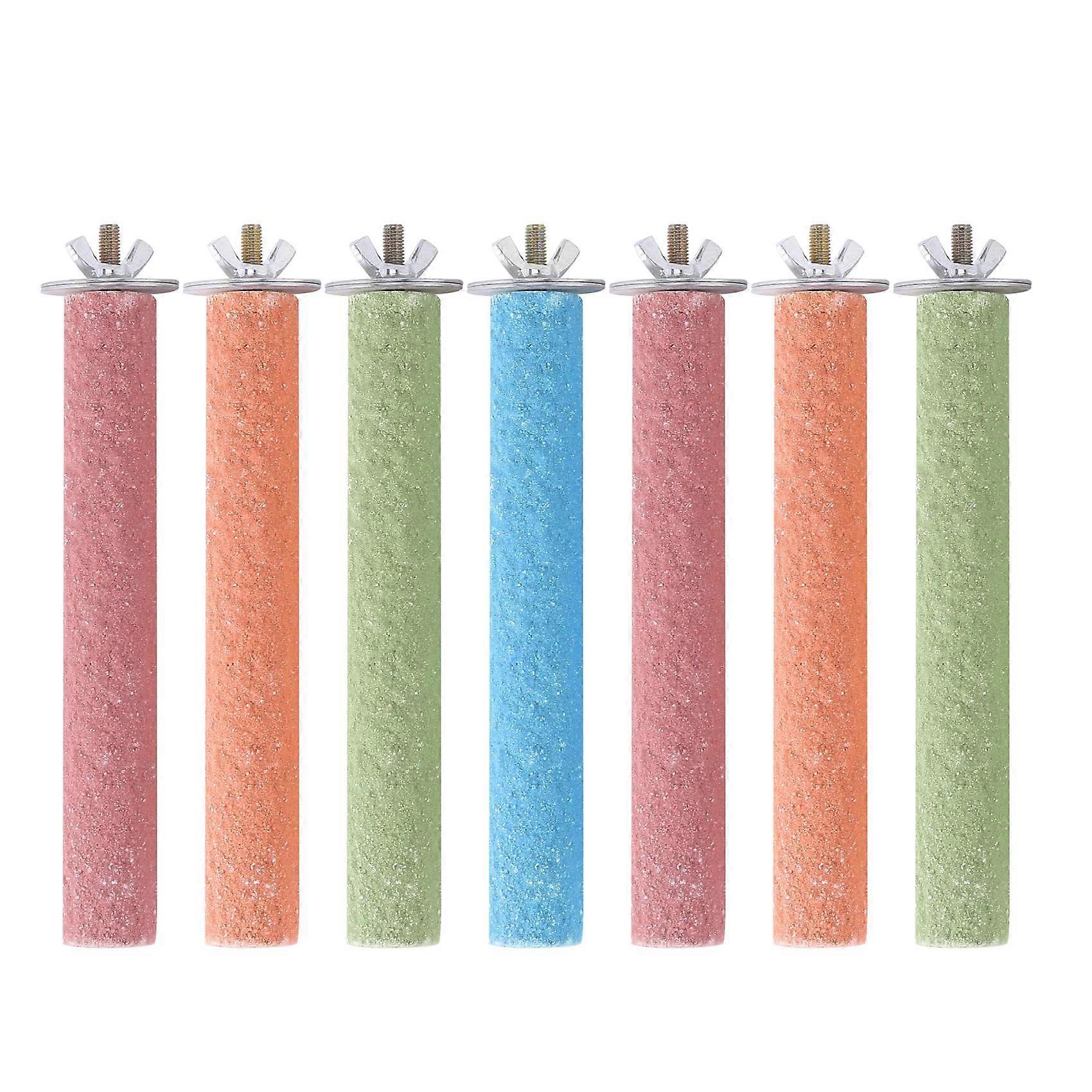 7 Pcs Grip Bird Cages Perch for Conures Parakeets Lovebirds Cockatiels, Good for Keep Nails and Bea