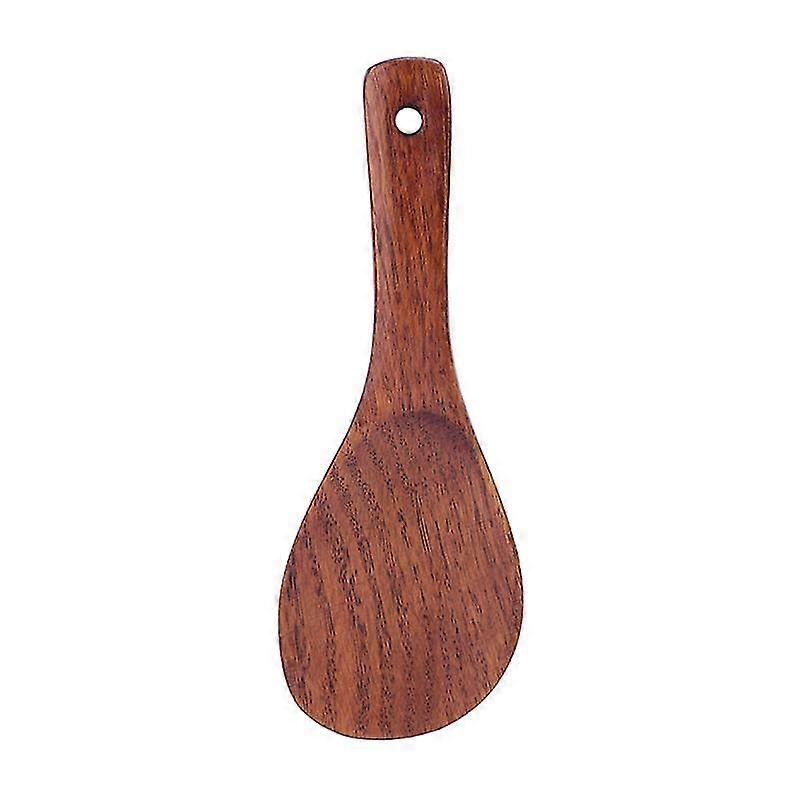 Old Lacquered Solid Wood Oblique Mouth Spoon Not Hurt The Pot Salad Dinner Serving Spoon Server Wood Fork Cutlery Cooking Tool