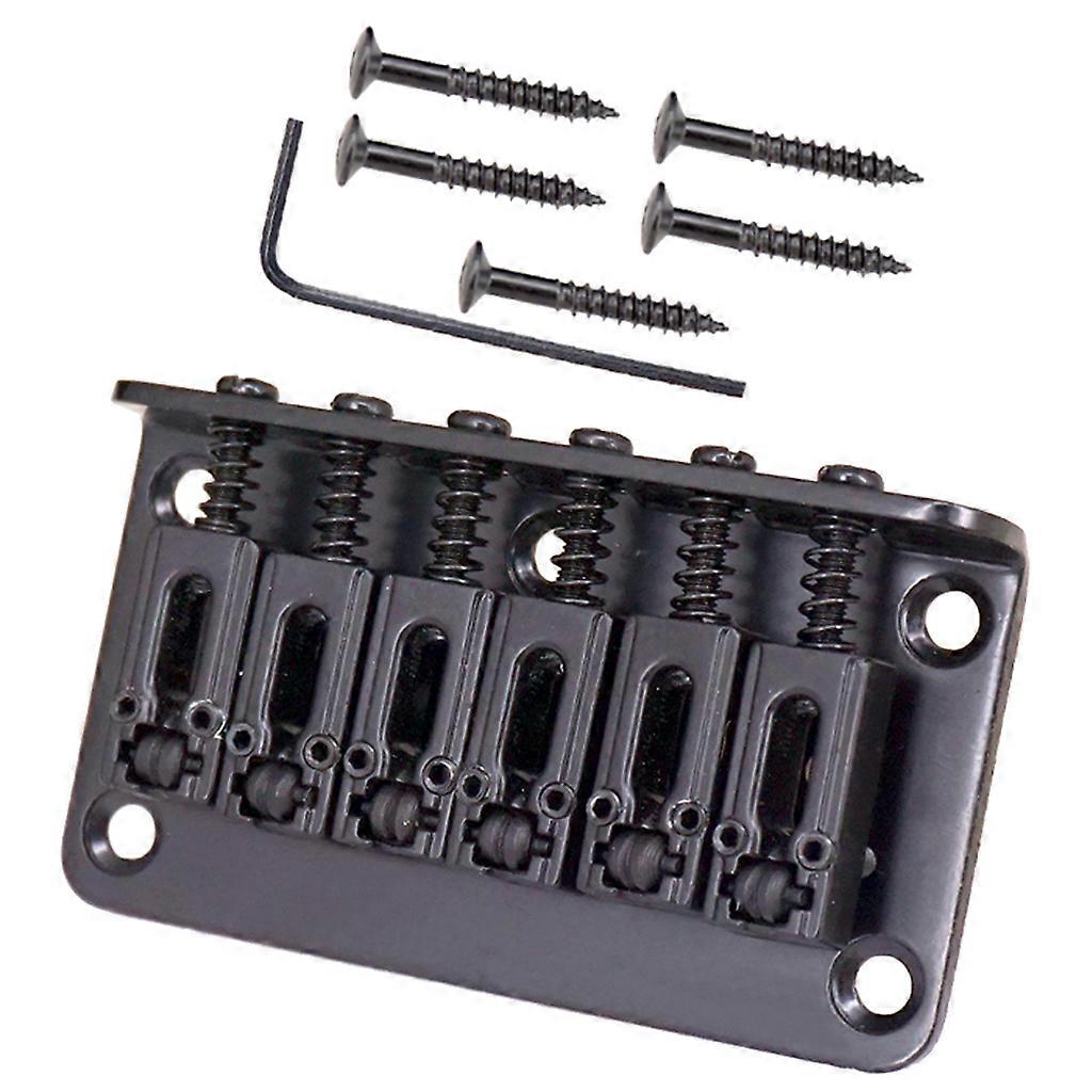 6-Strings Guitar Bridge Roll Saddle Type w/ Wrench Screw for Electric Guitar - Silver