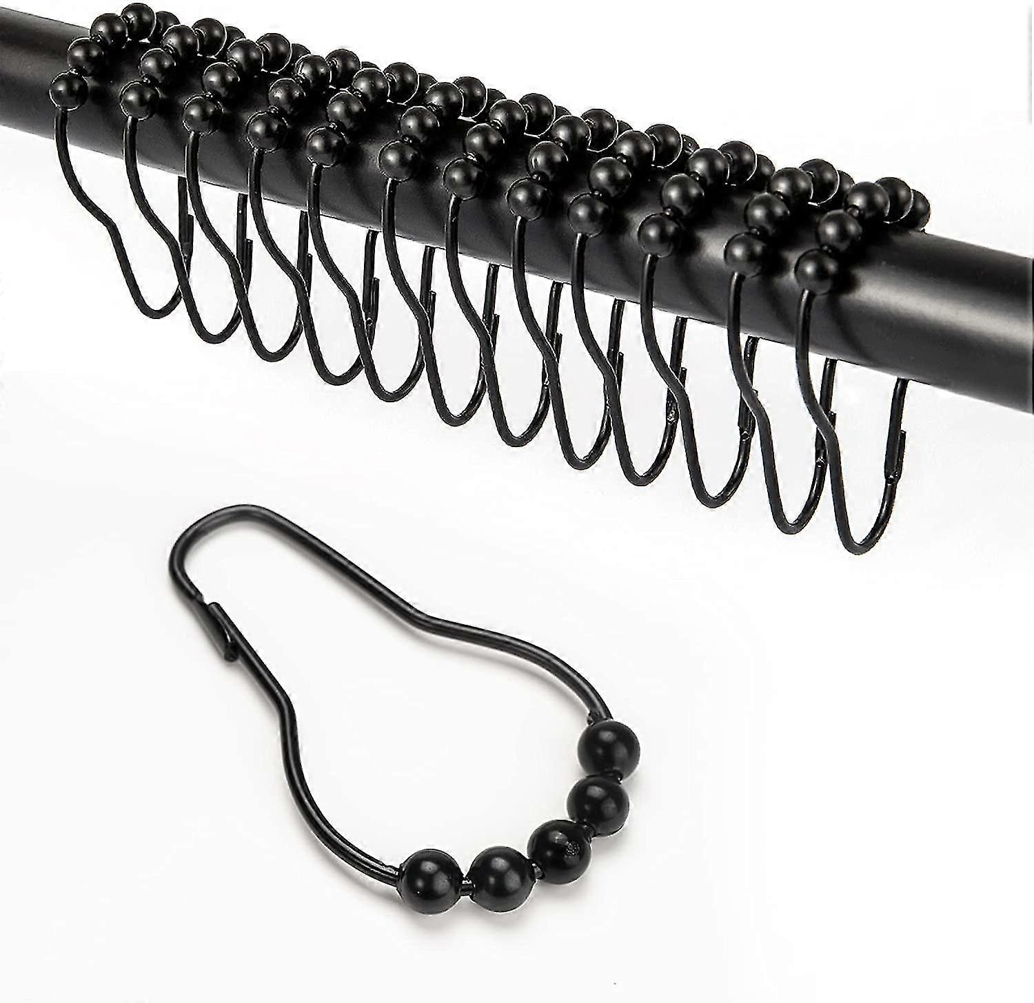 12x Duschringar Duschdraperiringar, Krokar för duschdraperier, Dusch