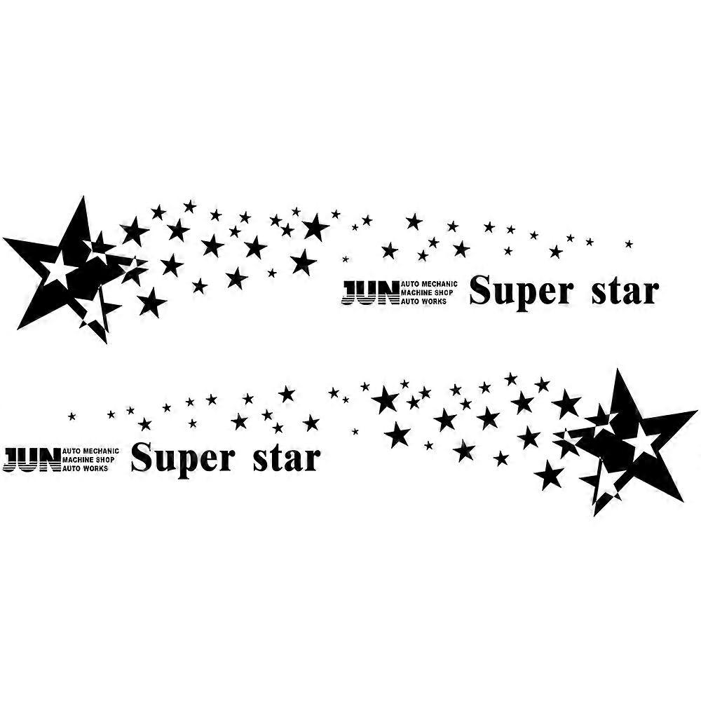 2 PCS/Set D-207 Star Pattern Car Sticker D-207