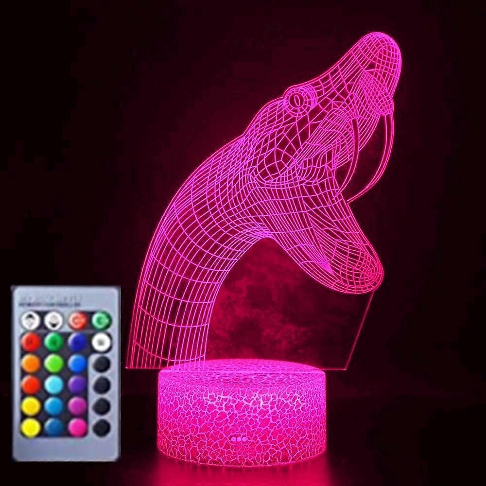 Xcy 3D Snake Night Light Table Desk Optical Illusion Lamps 16 Color Changing Lights LED Table Lamp X