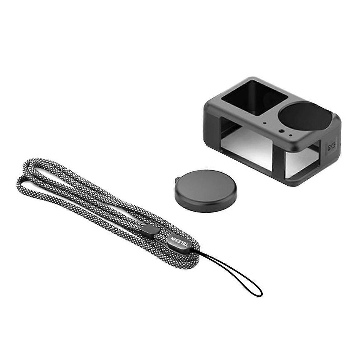 Silicone Protective Sleeve Cover for Action 5/4/3 with AntiLost Lanyard Camera Len Protector Cap