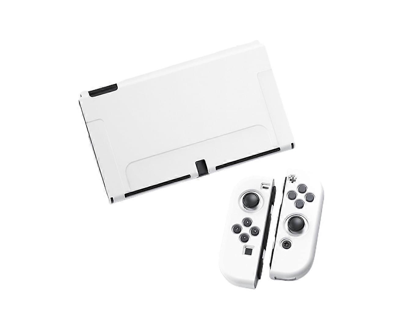 Game Console Protective Shell Anti-scratch Soft TPU Joy-Con Console Protection Case for Switch OLED-White
