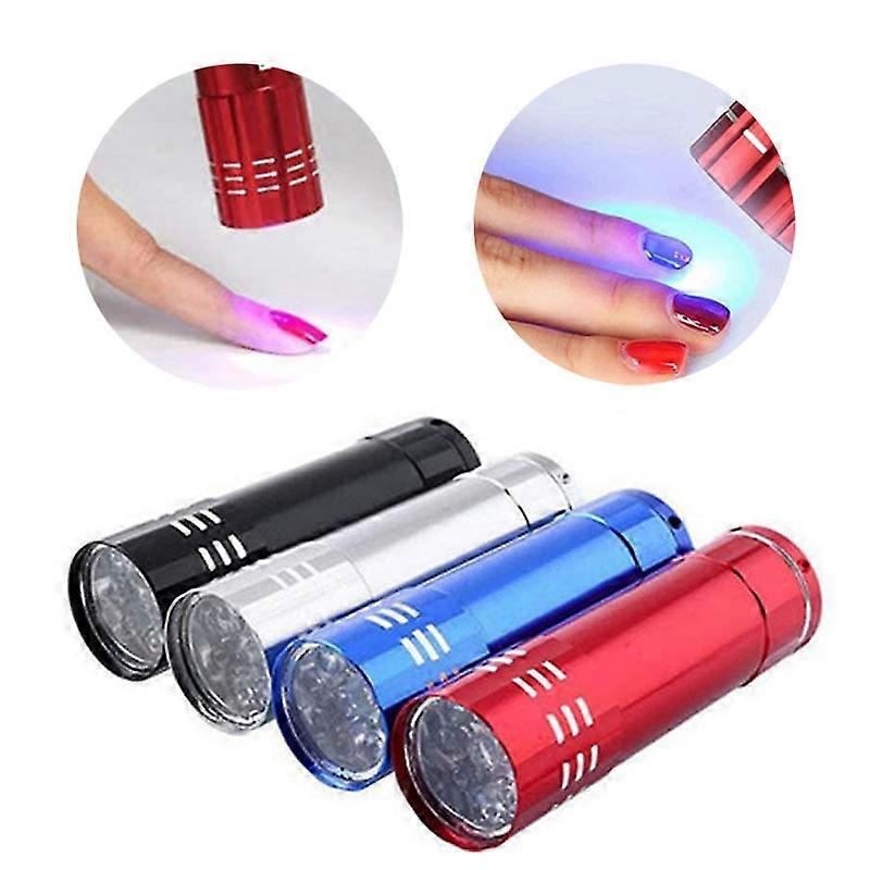 Nail Dryer Mini 9 Led Lights Led Flashlight Portable Nail Flashlight Uv Lamp Mini Flashlight Torch