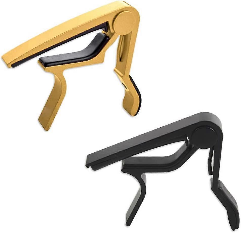 Ukulele Capo, Gitarr Capo för Akustisk Gitarr Elgitarr Folkgitarr Bas Ukulele Banjo Mandolin, Gitarrtillbehör, Svart