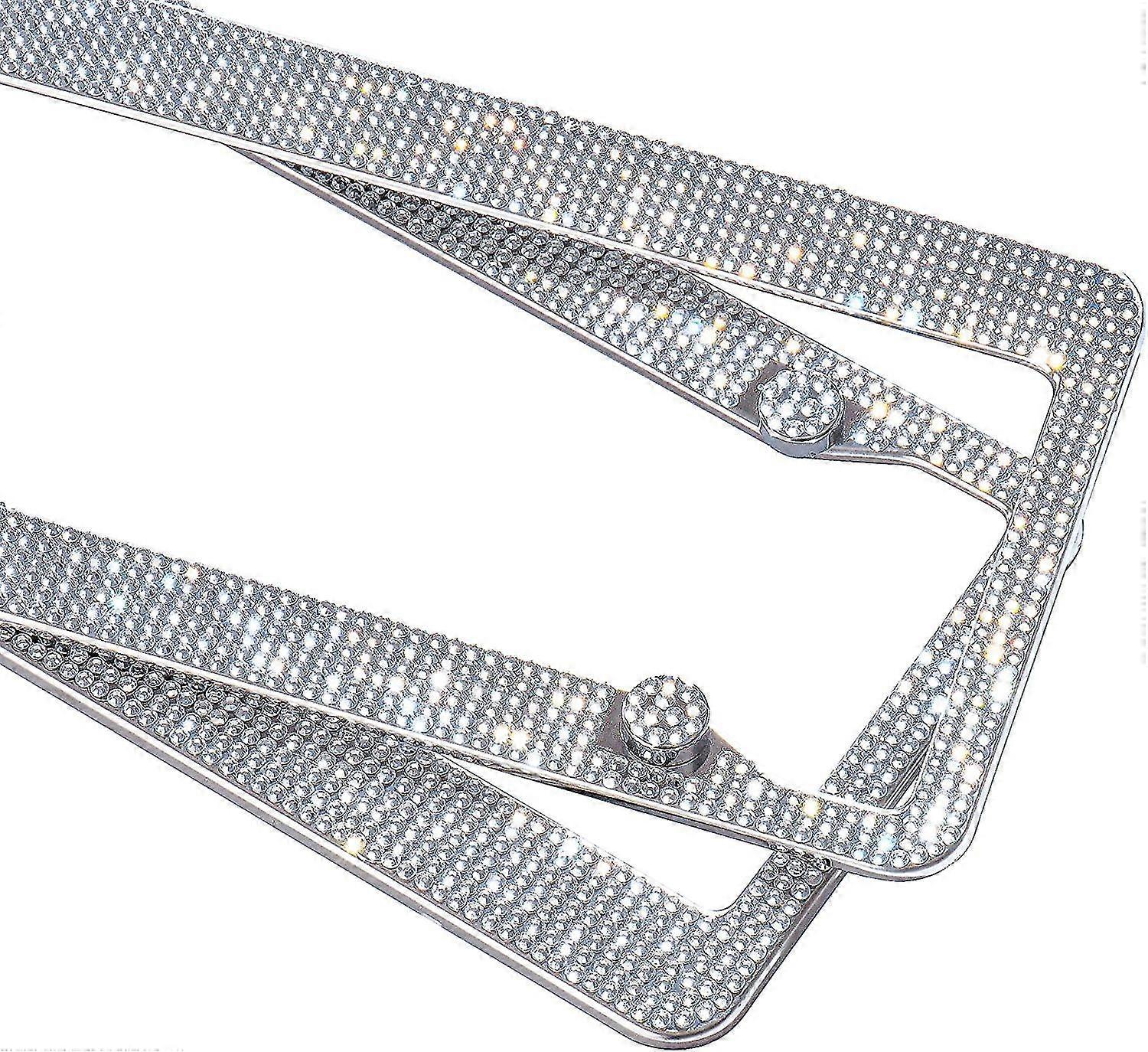 2 אריזות קריסטל פרימיום נירוסטה בלינג מסגרת צלחת צלחת (קריסטל)