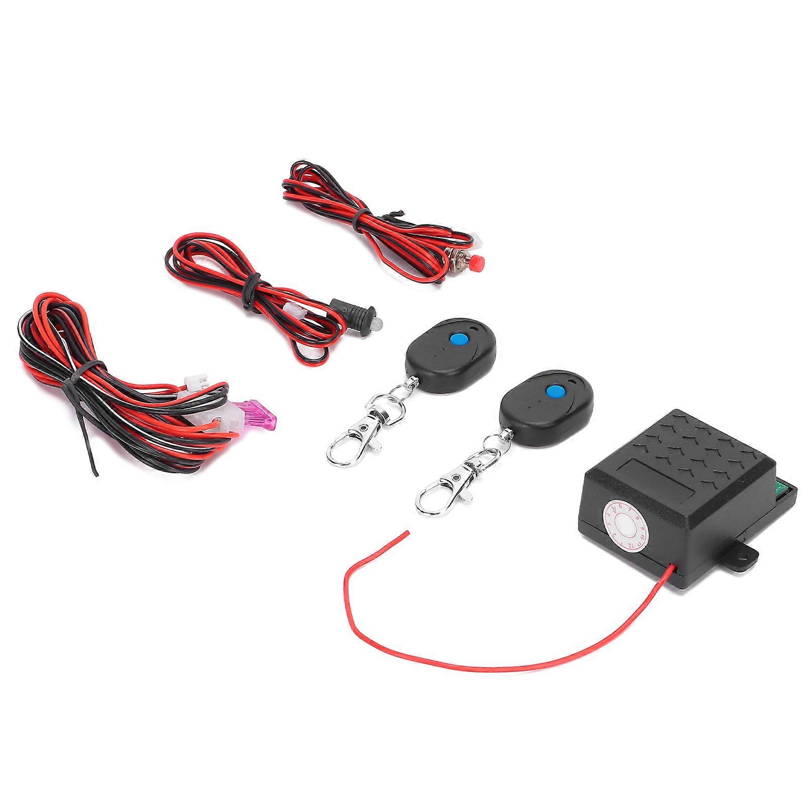 Car Engine Immobilizer System Kit with Remote Control - Anti-Theft, Anti-Hijack Security Alarm for Intelligent Protection