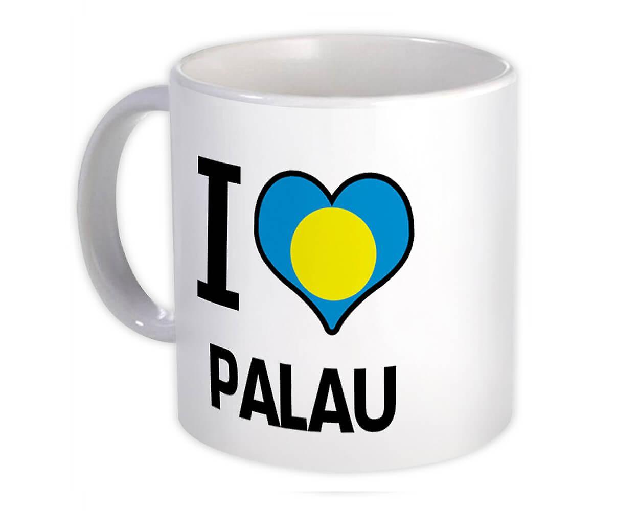 Presentmugg: Jag älskar Palau-flaggan