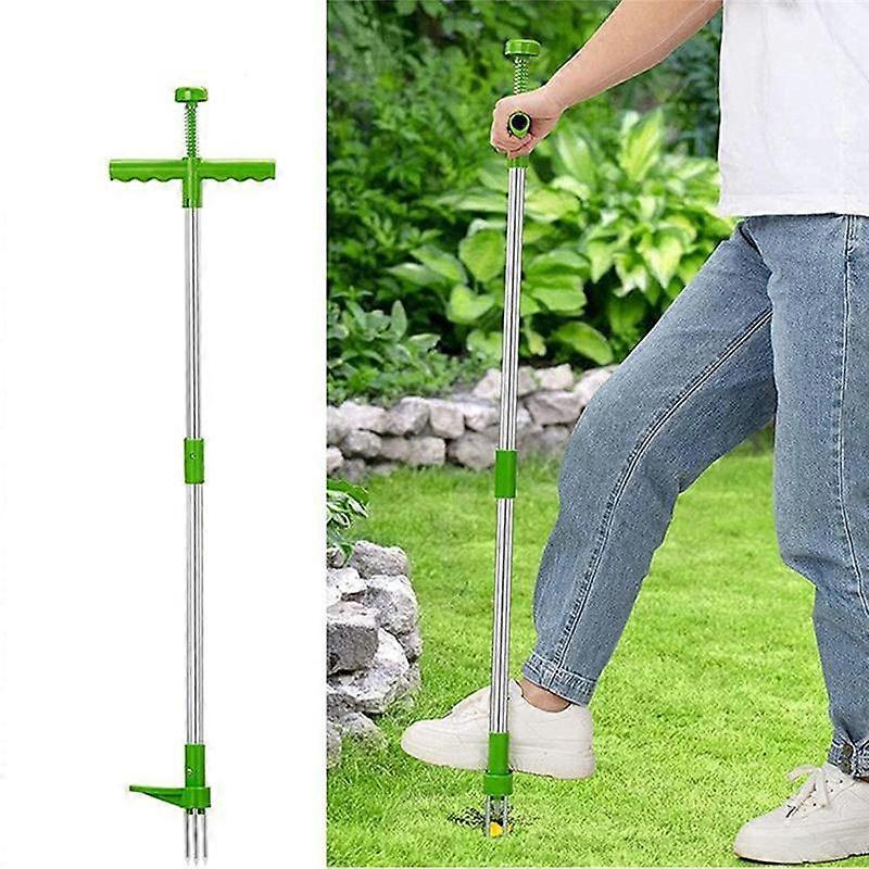 Weed Puller Tool Stand Up Weeder Manual Weeding Tool with Long Handle Stand Up Heavy Duty Garden Weeding Tool for Garden