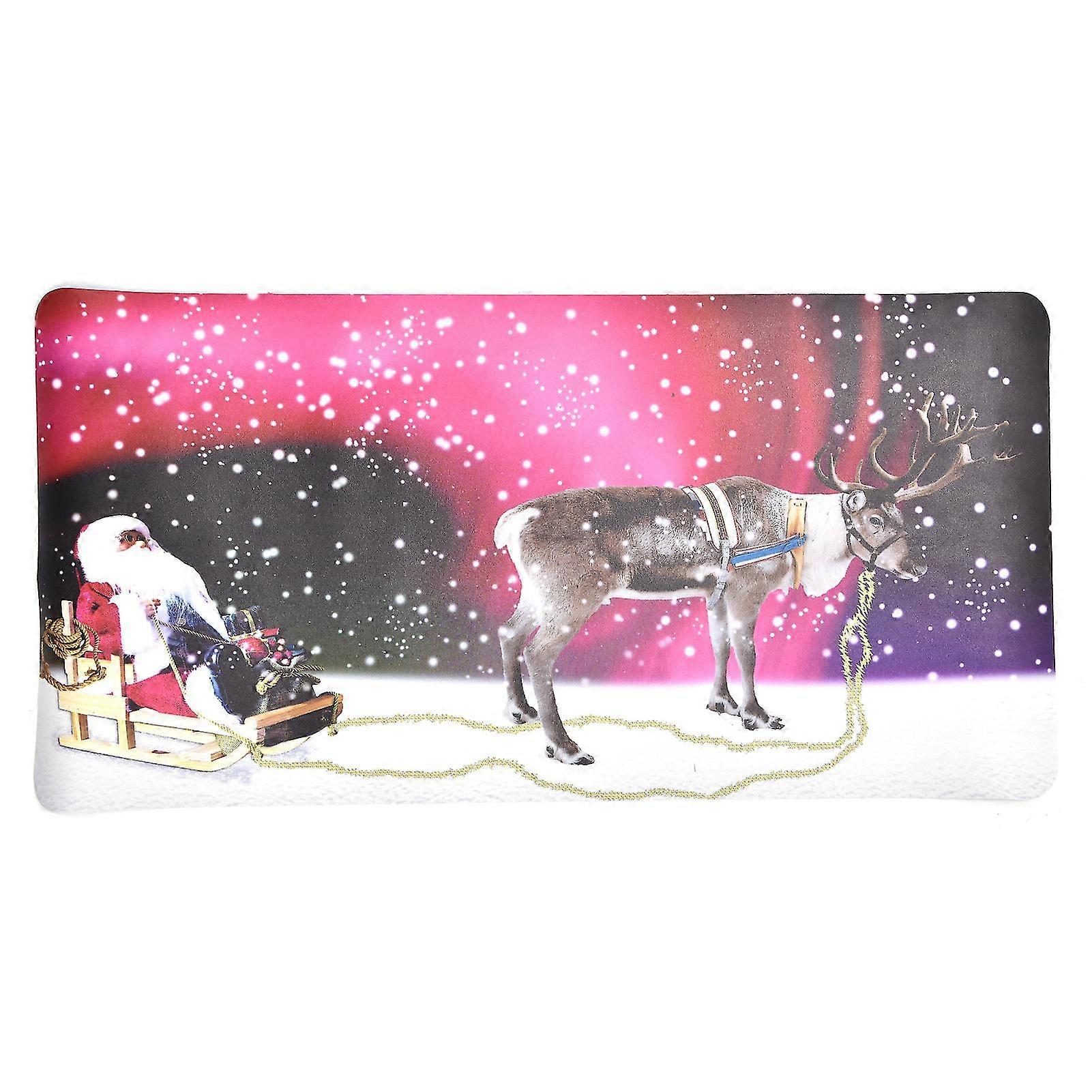Computer Desk Pad 60x30cm Cartoon Santa Claus Pattern Decorative Table Protector Mat