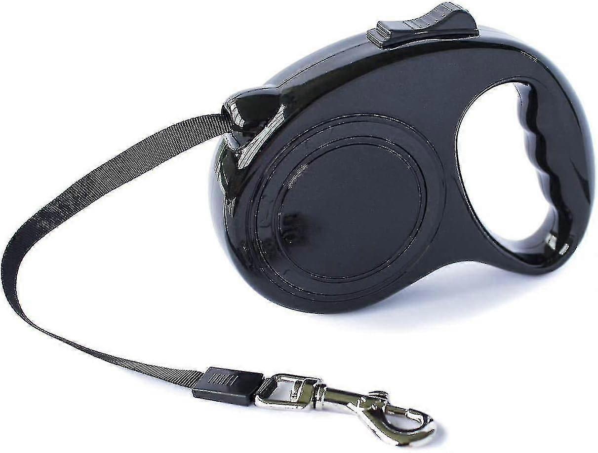 Retractable Black 5-Meter Extendable Leash for Small and Medium Dogs