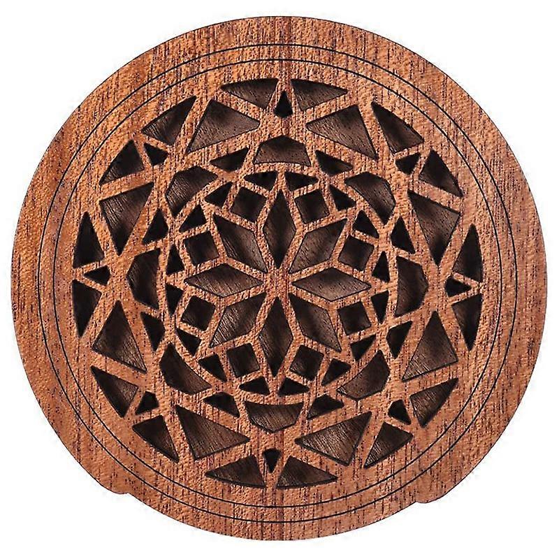 Guitar Træ Soundhole Lyd Hul Cover Block Feedback Buffer Mahogni Træ til EQ Akustiske Folk Guitarer, Style 1
