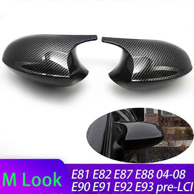 Replacement Rearview Side Mirror Covers Cap For BMW E90 E91 E92 E93 E81 E87 E82 E88 3 1 Series M Accessories Carbon Fiber Gloss