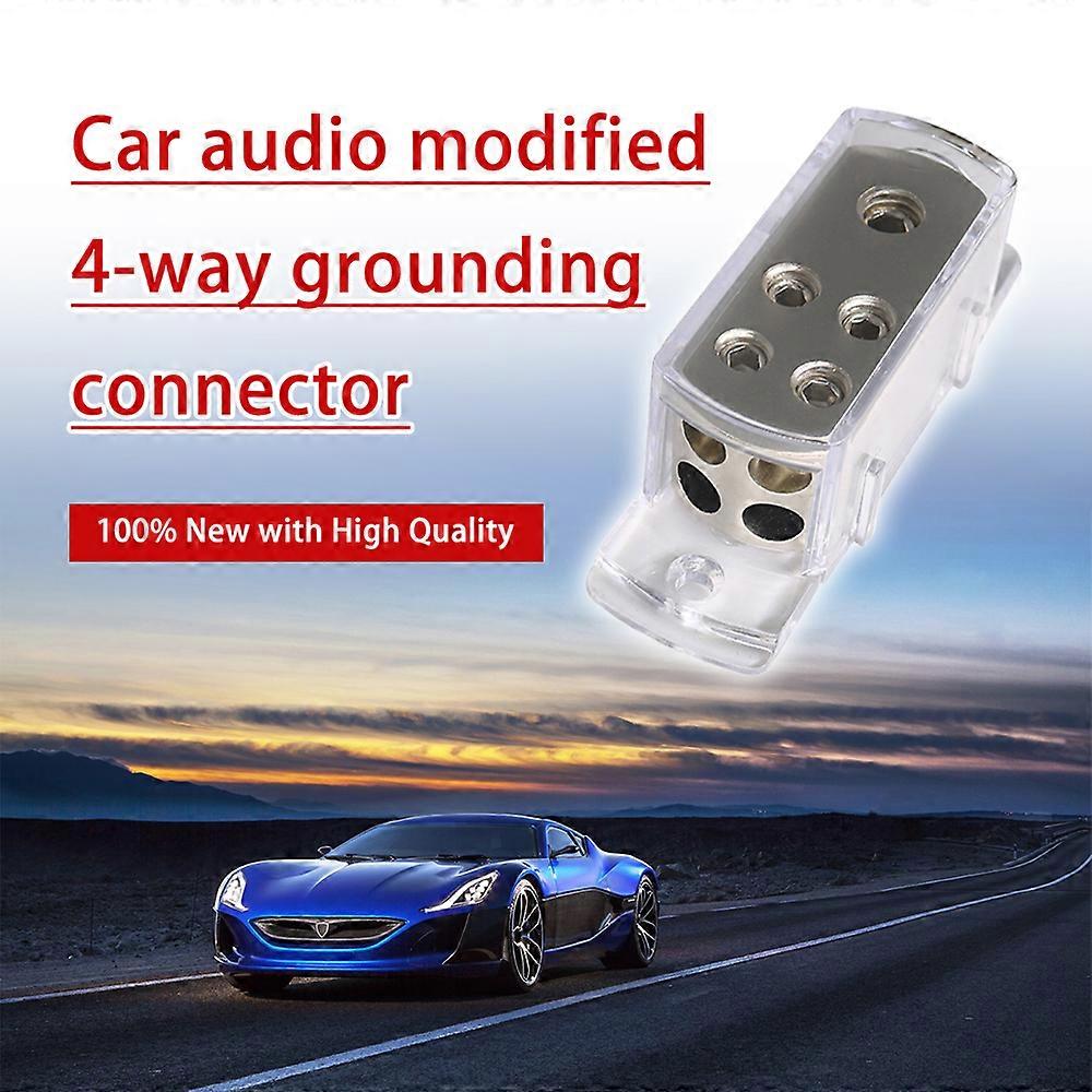 Electronics 4-Way Car Audio Power/Ground Cable Splitter Distribution Block