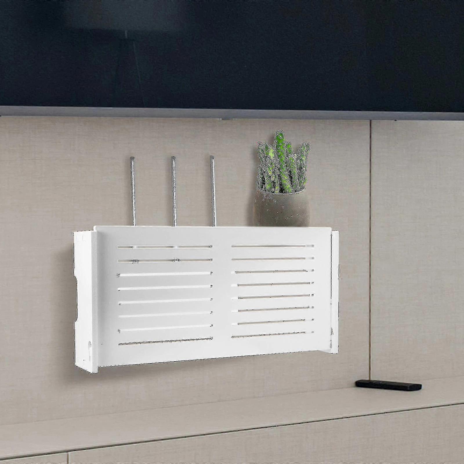 Lie Wifi Router Storage Box Wall Mounted Wireless Panel Shelf Home Decor