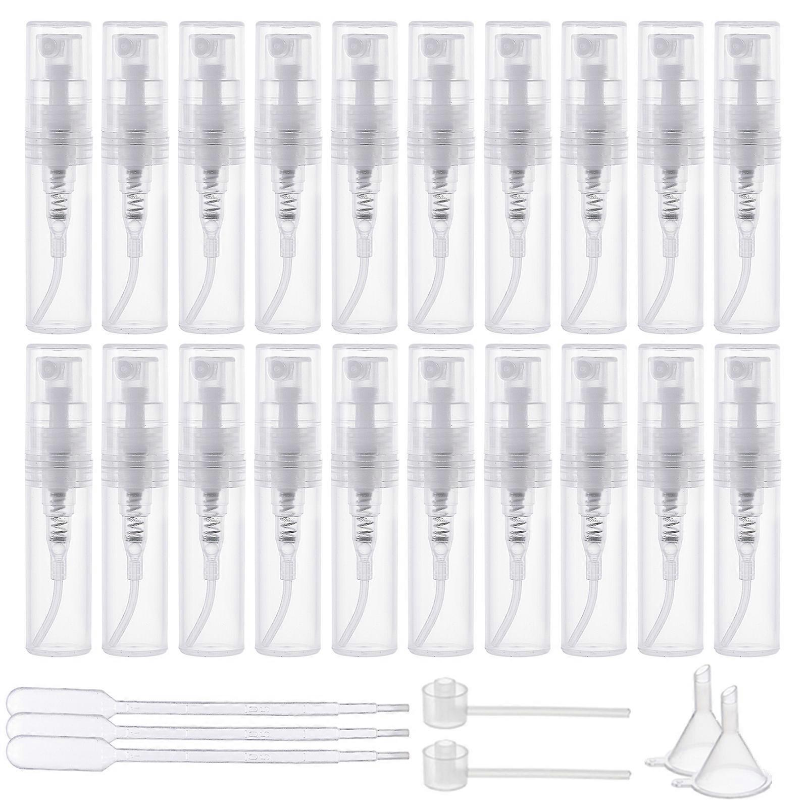 80PCS 2ml Mini Plastic Clear Spray Bottles