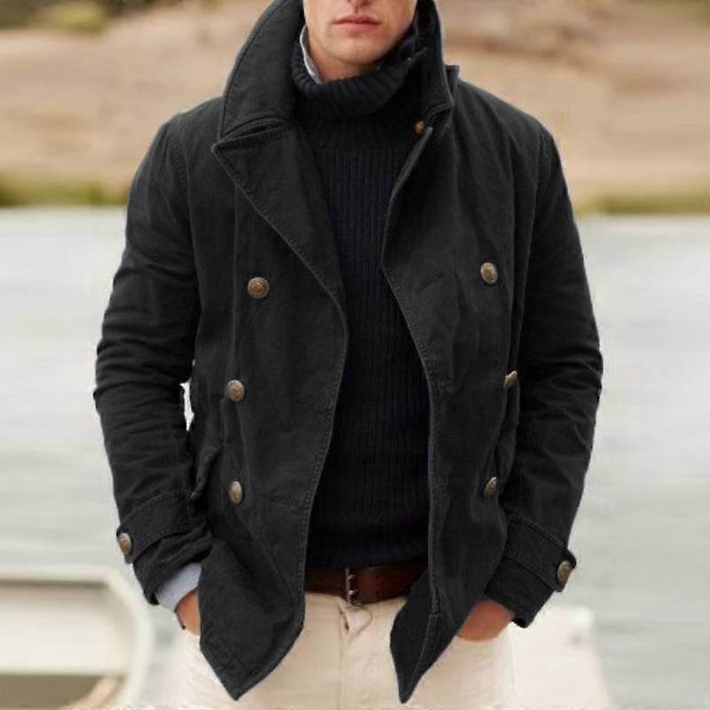 men's casual fashion open lining solid color jacket