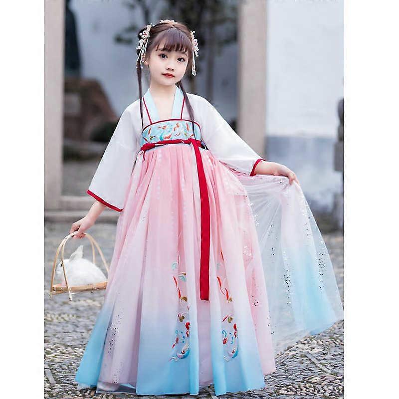 Spring and summer new children's Hanfu Chinese style ancient costume super fairy and elegant underskirt ancient style dress