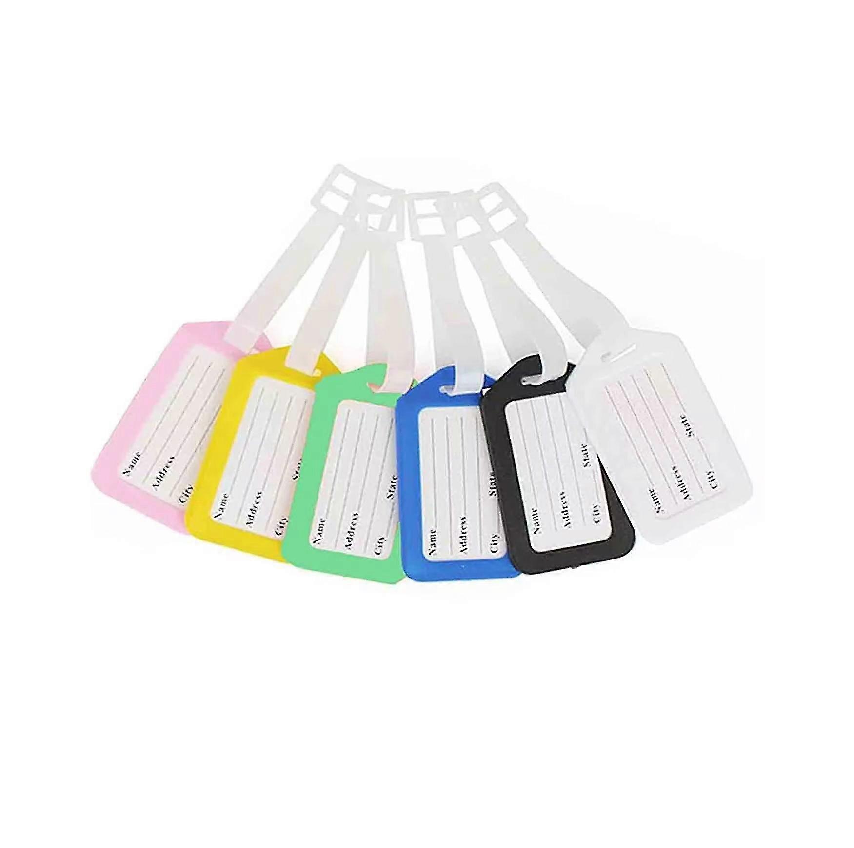 スーツケース荷物タグ、スーツケースタグ、荷物タグ、スーツケースIDタグ(ランダムカラー)(6個)