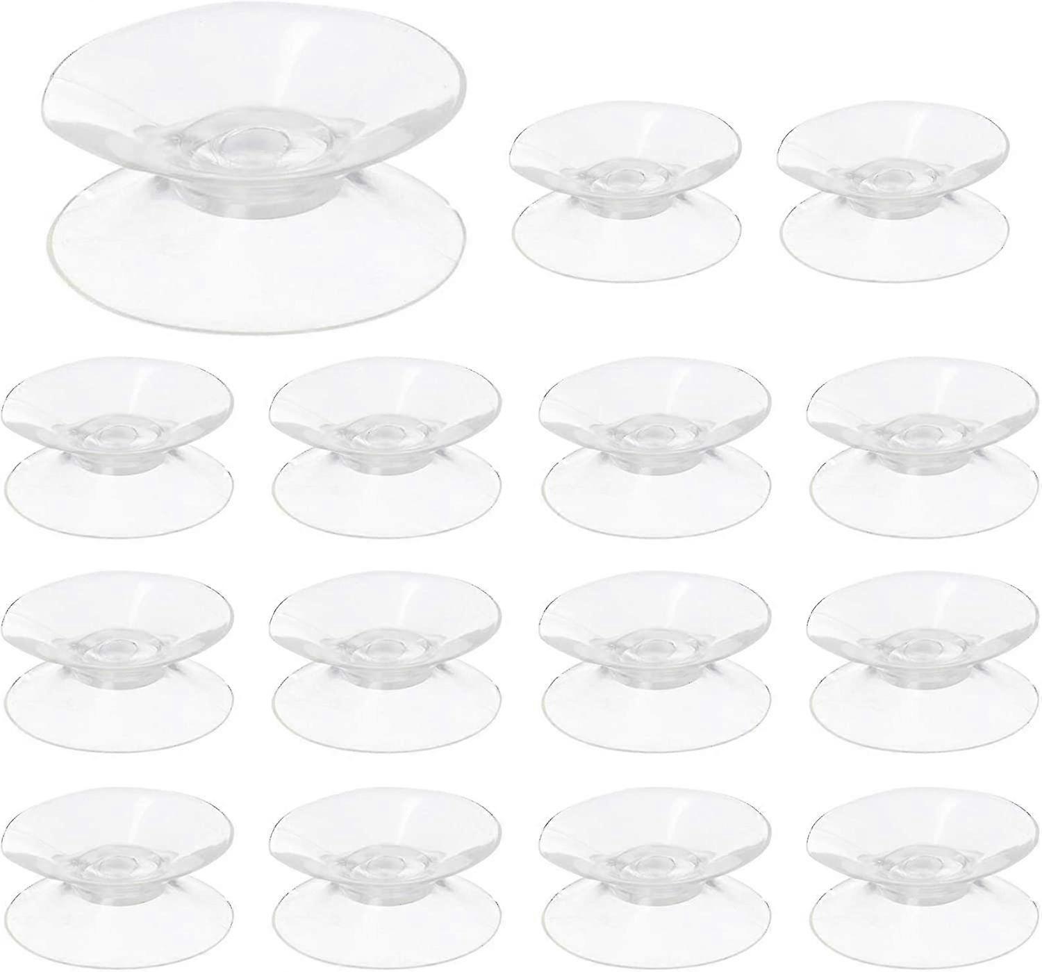 Double Sided Suction Cup, Suction Cups Without Hooks Sucker Pads For Glass Plastic, Transparent Glass Hooks Pad(40pcs)
