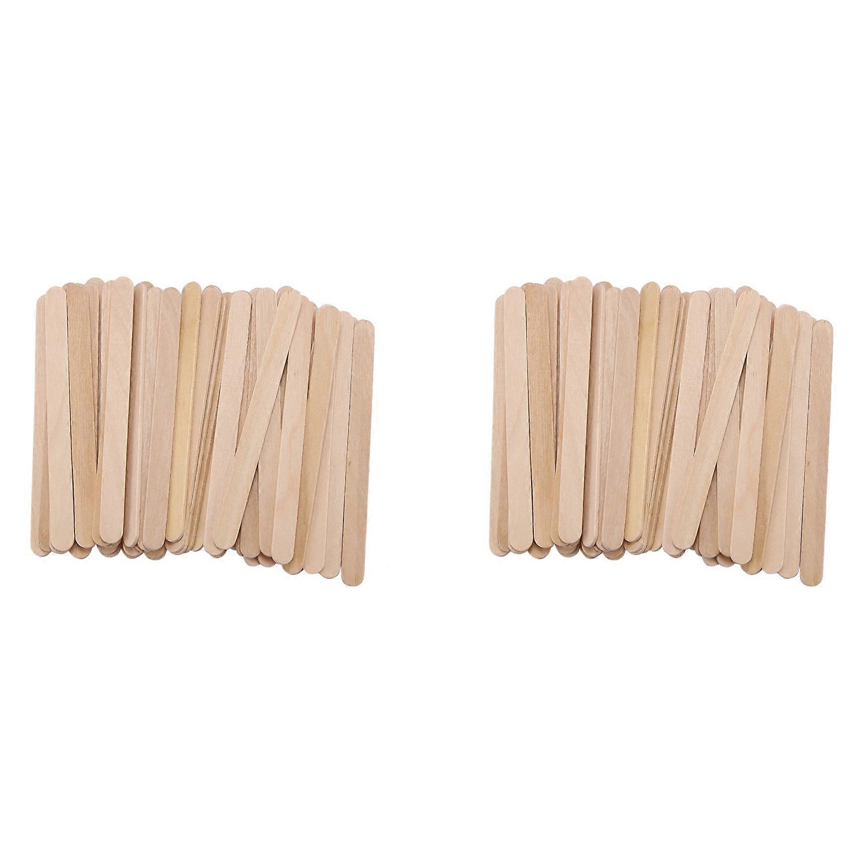 400 Pcs Craft Sticks Ice Cream Sticks Wooden Popsicle Sticks 114MM Length Treat Sticks Ice Pop Stic