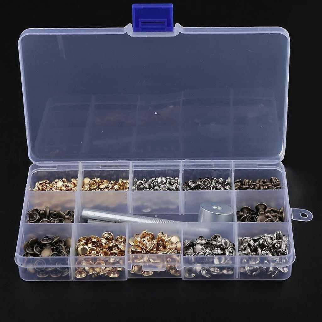 240pcs Double Sided Snap Button with Tool DIY Leather Garment Accessories