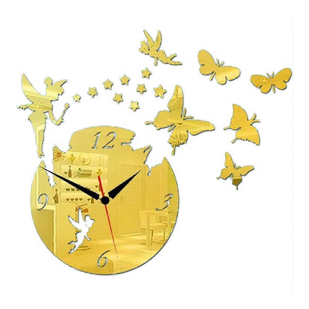 Acrylic Butterfly Creative Mirror DIY Wall Clock