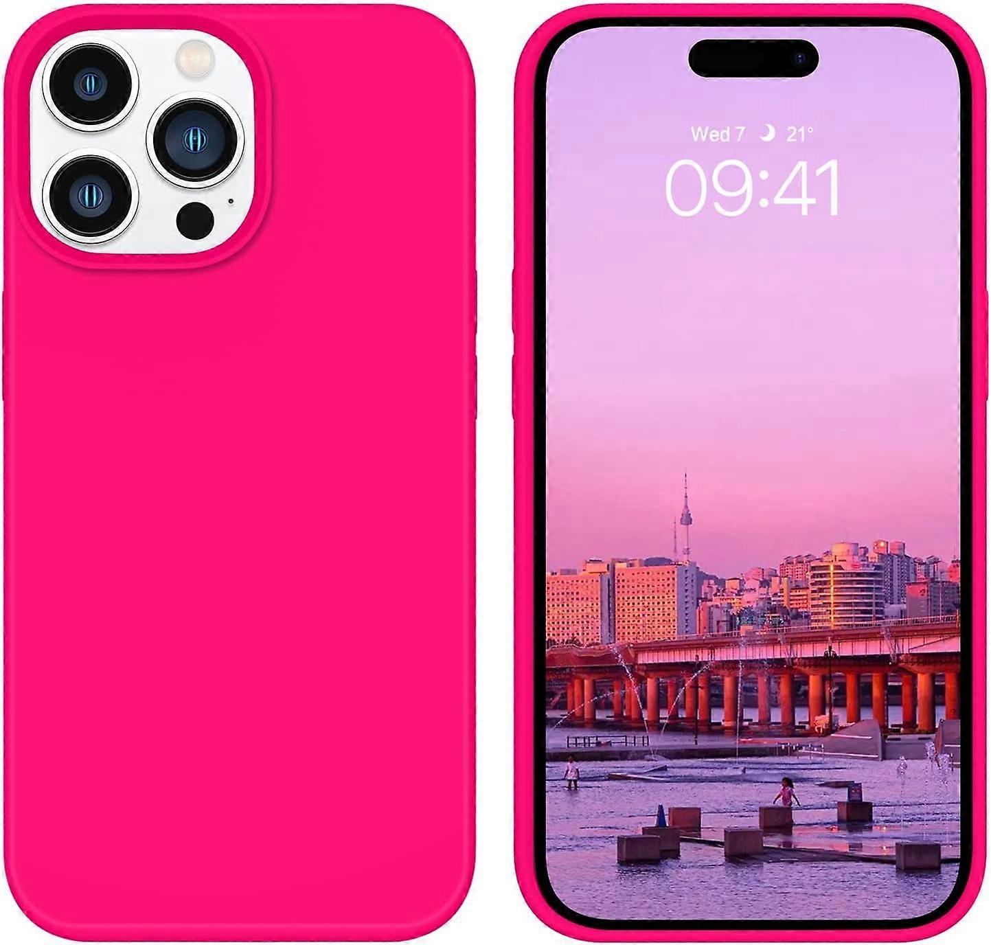 TIANYING for iPhone 14 Pro Max Case, Soft Silicone Gel Rubber Bumper Microfiber Lining Hard Back Shockproof Protective Phone Cover for iPhone 14 Pro M